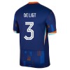 Officiële Voetbalshirt + Korte Broek Nederland De Ligt 3 Uit EK 2024 - Kids